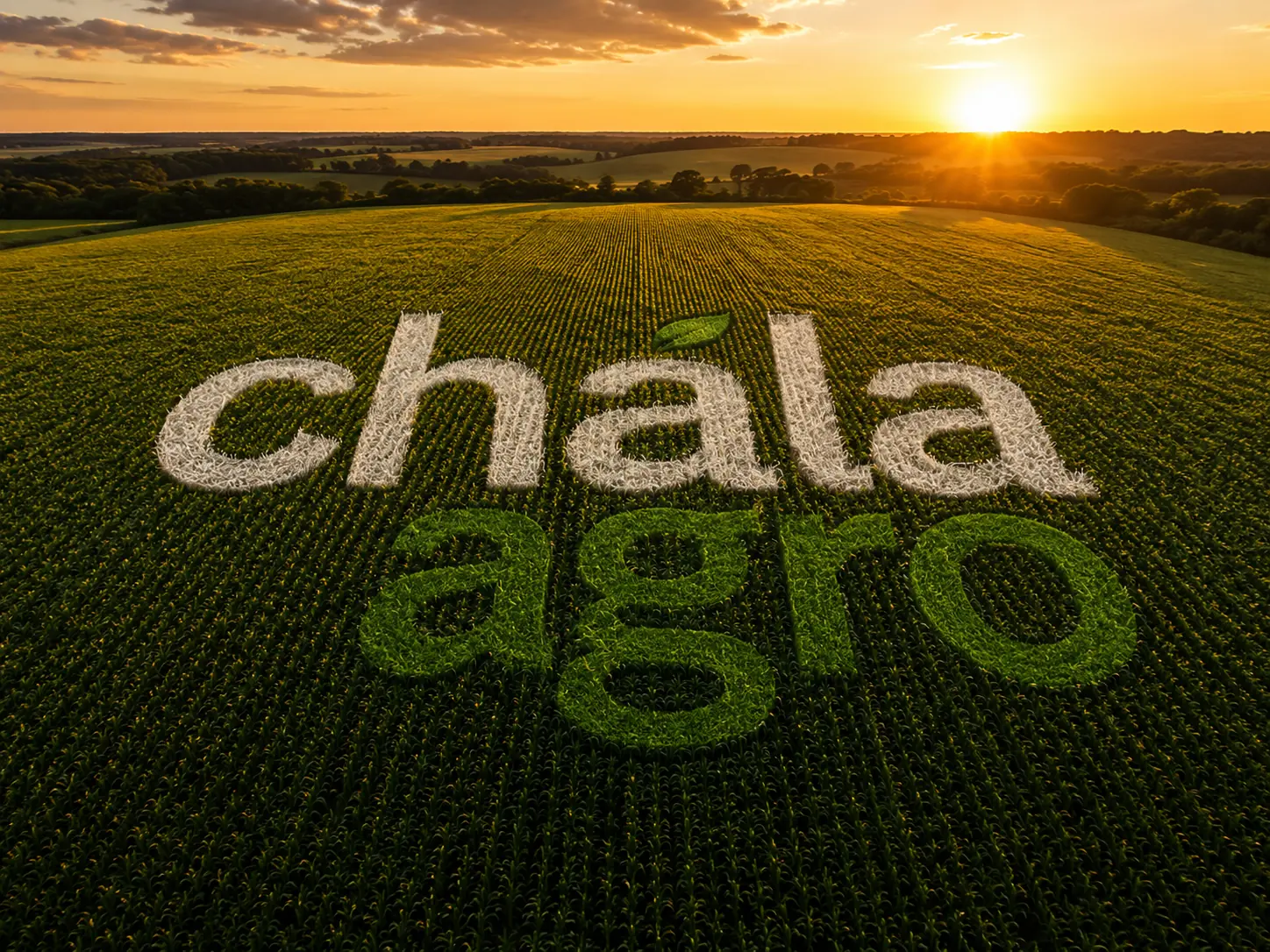 Lote con el logo de Chala Agro visto desde el aire